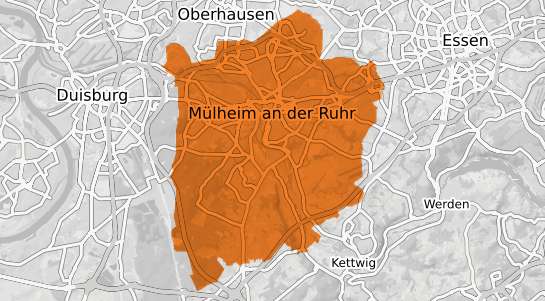 Mietspiegelkarte Mülheim an der Ruhr